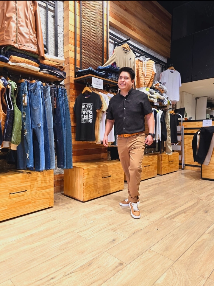 #3006 Jeans Semi Chupin Elastizado Camel - Image 2