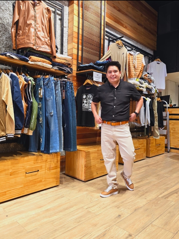 #3008 Jeans Semi Chupin Elastizado Beige - Image 3