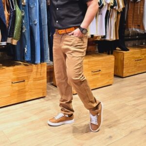 #3006 Jeans Semi Chupin Elastizado Camel