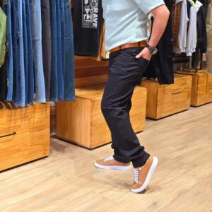 #3012 Jeans Semi Chupin Elastizado Negro